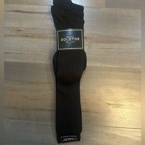 Gold Toe Canterbury over the calf Men's Dark Brown Dress Socks